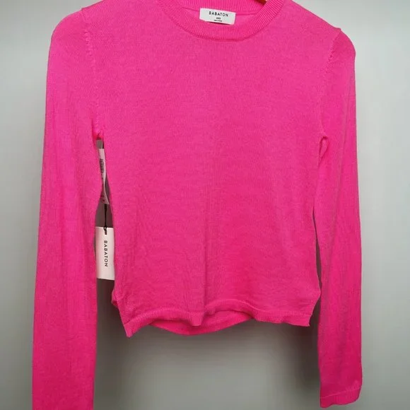 Aritzia Babaton Nathaniel Sweater | XXS | Fluro Pink *sold out online* - Picture 5 of 5